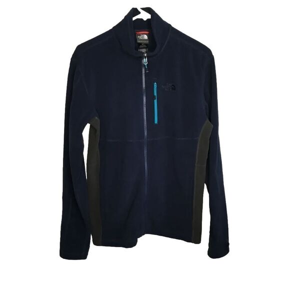 The North Face Fleece Jacket Full Zip Mens Small Size SP Blue /Navy Blue - Picture 1 of 14